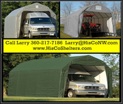 Weather-Shield Portable Garage Shelter– Barn Roof Style